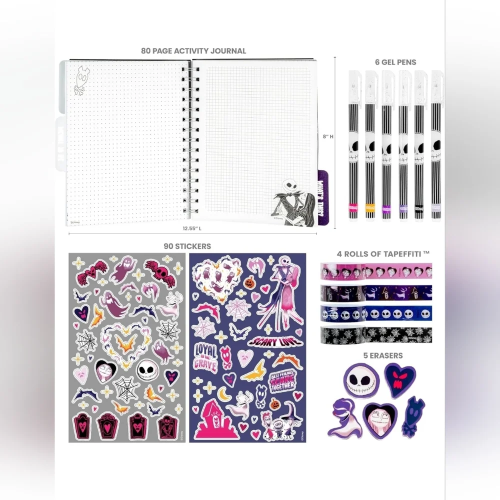 The Nightmare Before Christmas‎ Graphic Journaling Kit NWT